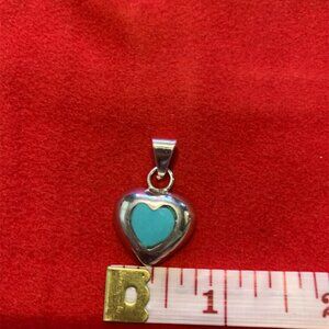 Turquoise heart pendent 925